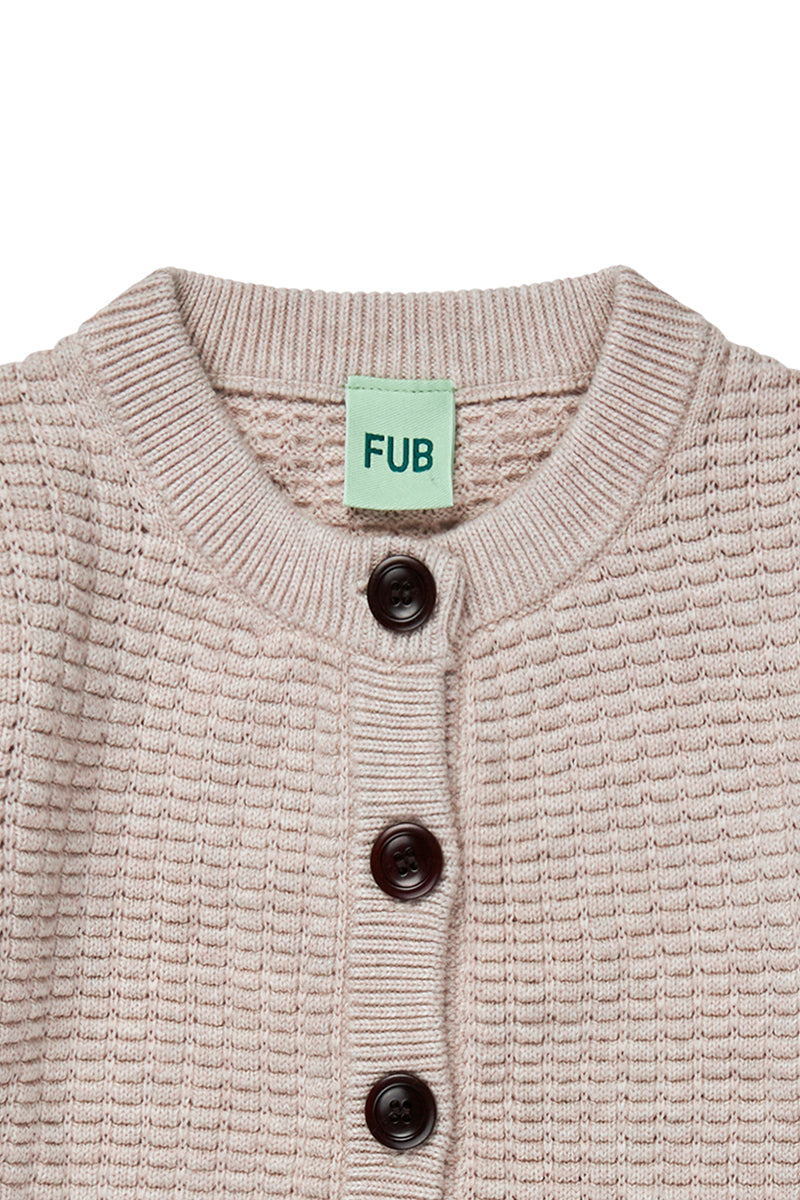 Baby - Struktur cardigan - Taupe melange