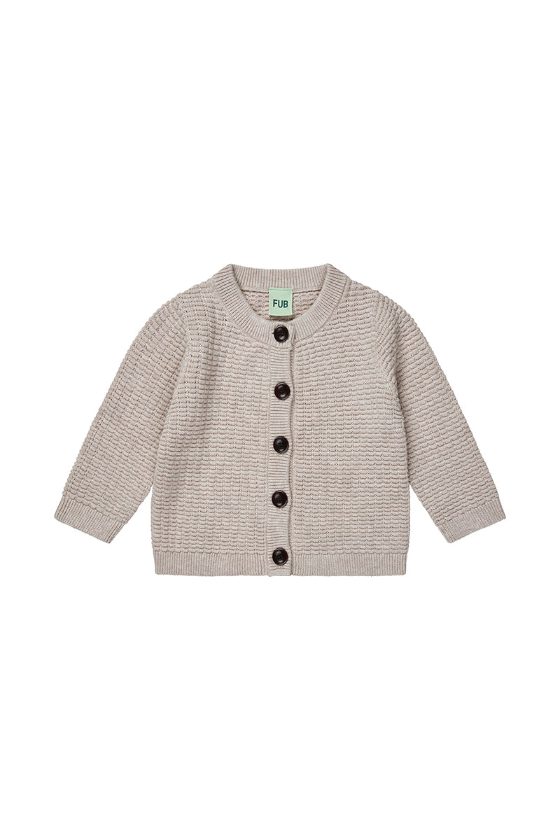 Baby - Struktur cardigan - Taupe melange