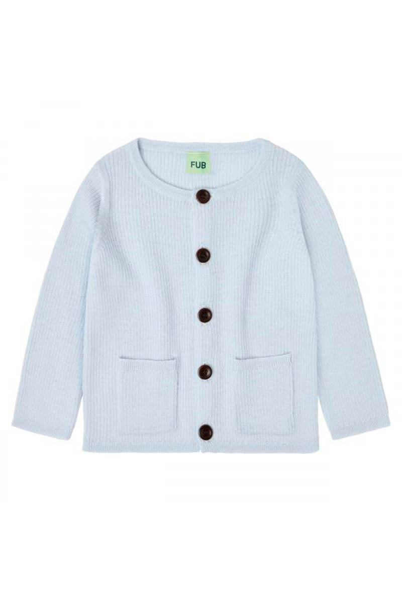 FUB - Baby rib cardigan - Baby blue