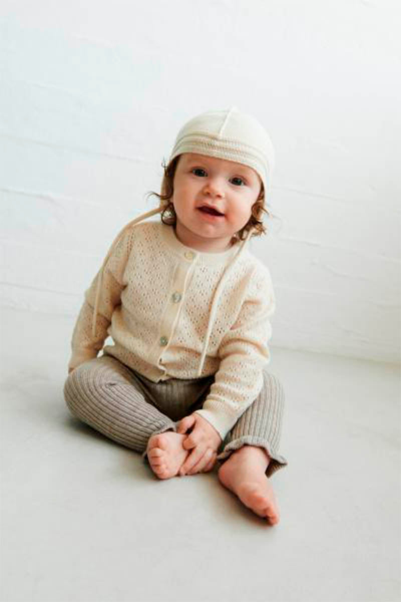 FUB - Pointelle cardigan - Ecru