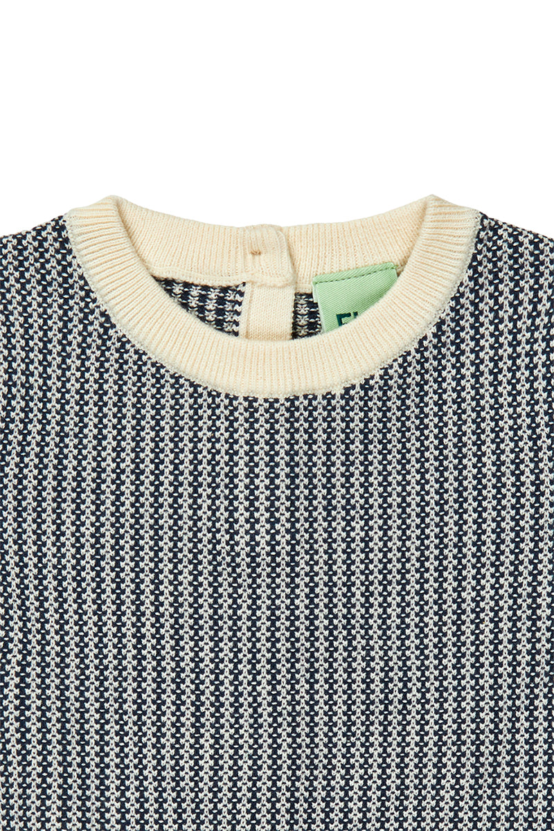 FUB - Two colour tee - Ecru/Dark navy