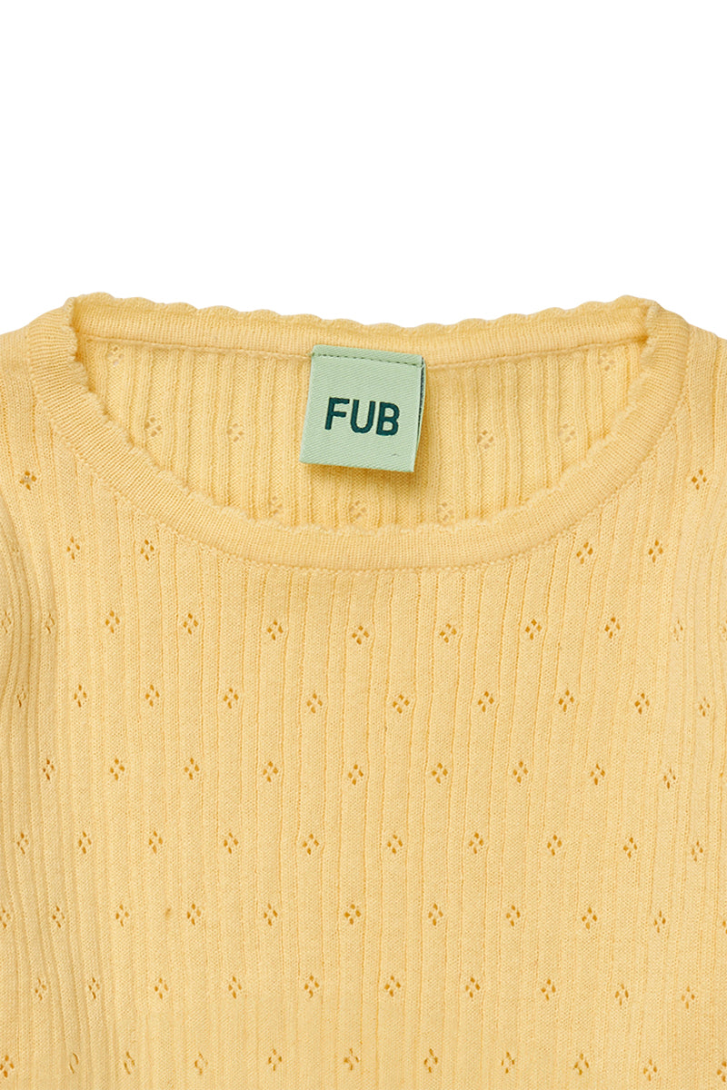 FUB - Pointelle t-shirt - Vanilla
