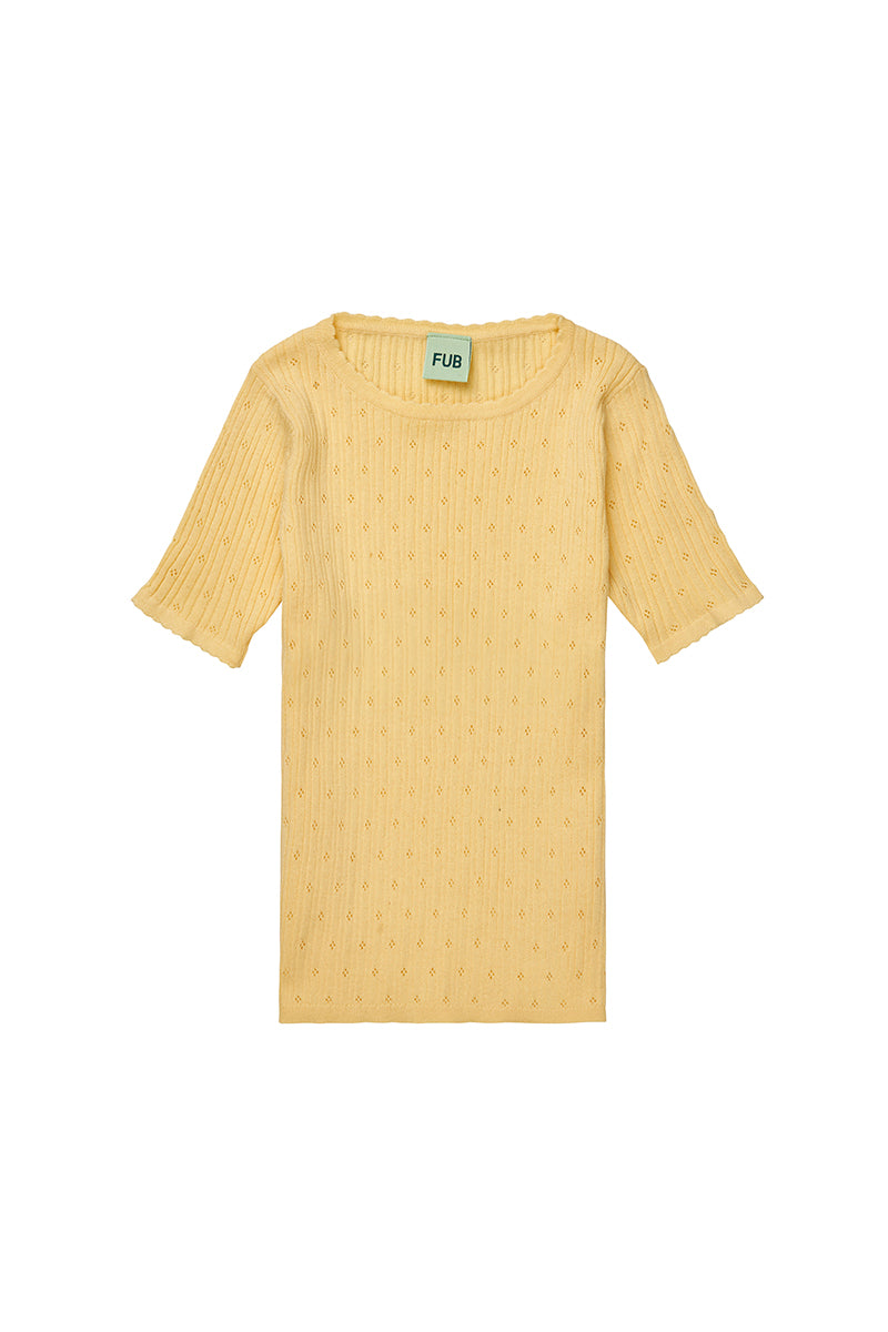 FUB - Pointelle t-shirt - Vanilla