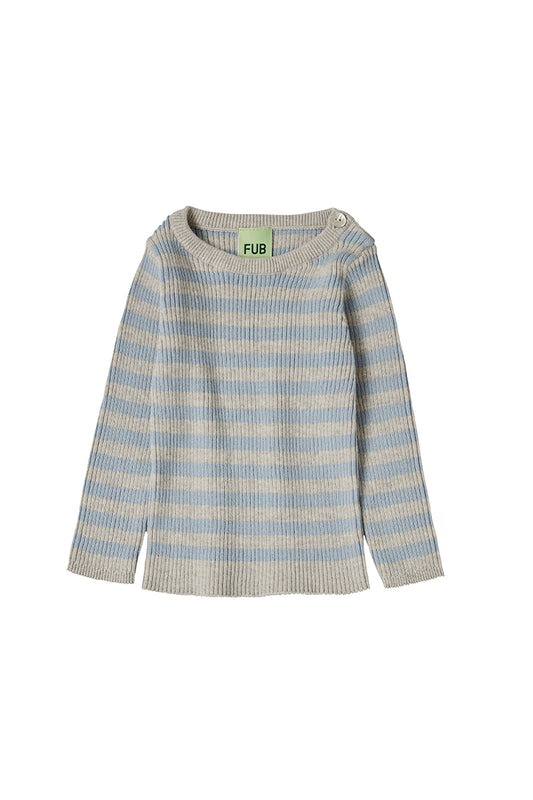 FUB - Stribet baby bluse - Taupe/Cloud