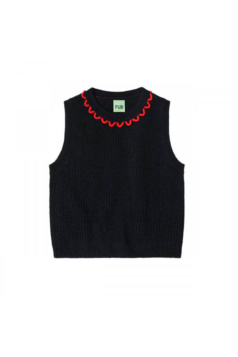 FUB - Lambswool vest - Dark navy