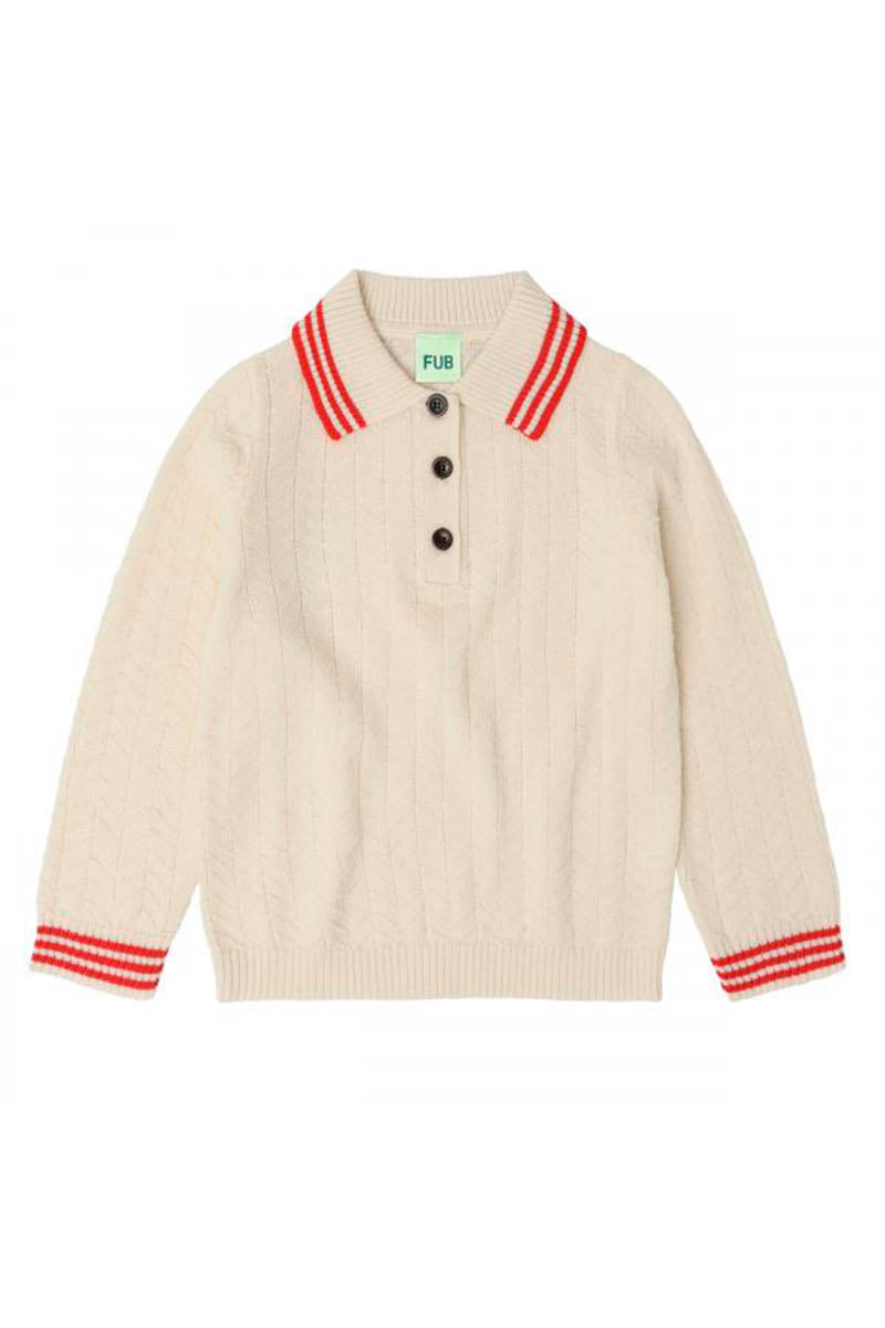FUB - Zigzag polo - Ecru