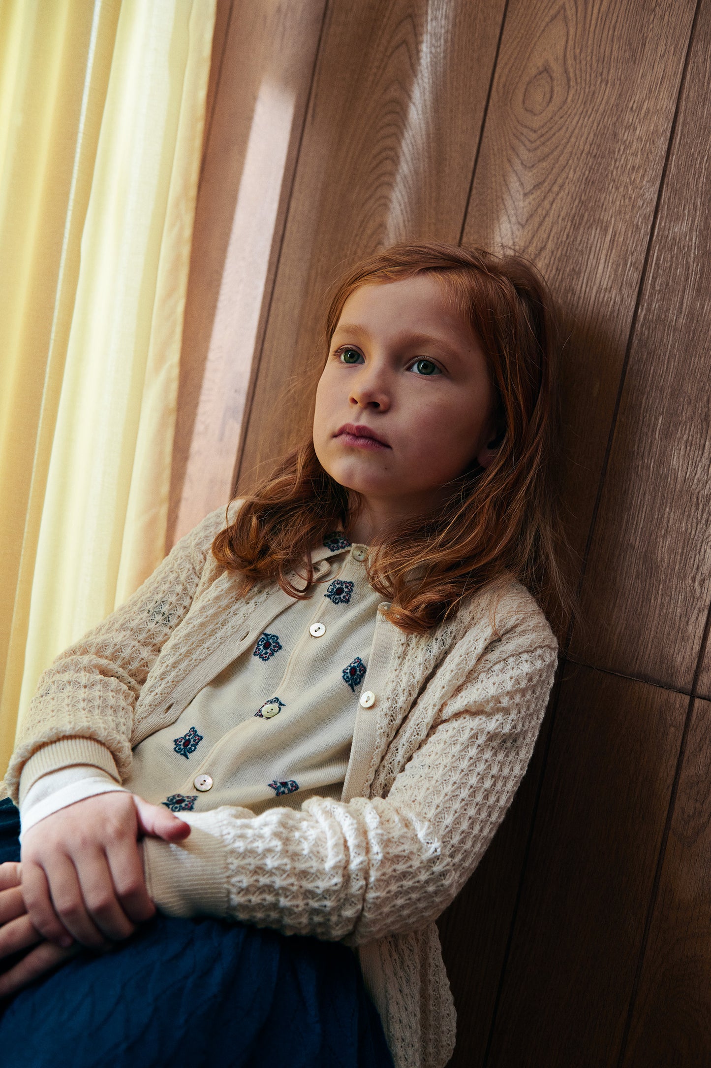 FUB - Pointelle uld cardigan - Ecru