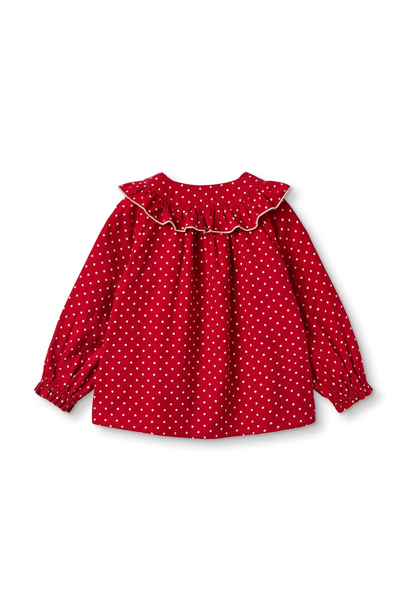 Fliink - Dolly dot skjorte - Pompeian red