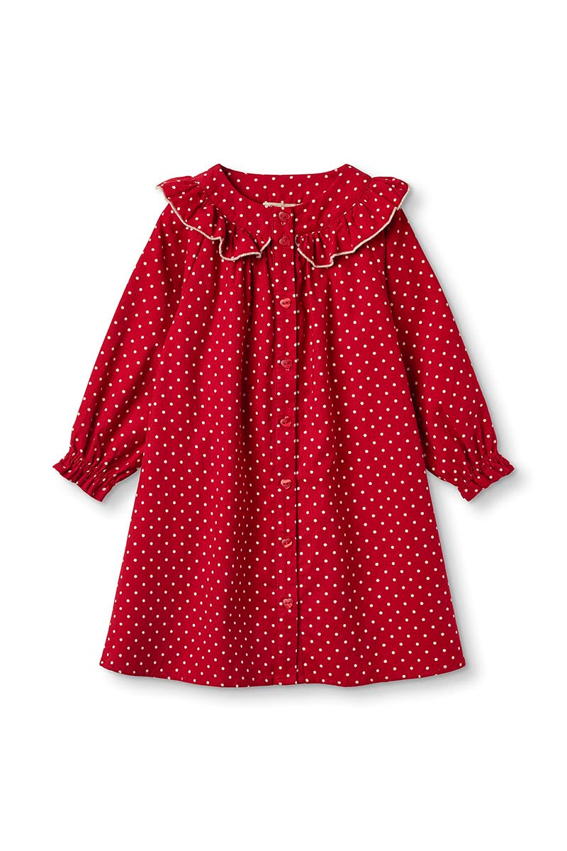 Fliink - Dolly dot kjole - Pompeian red