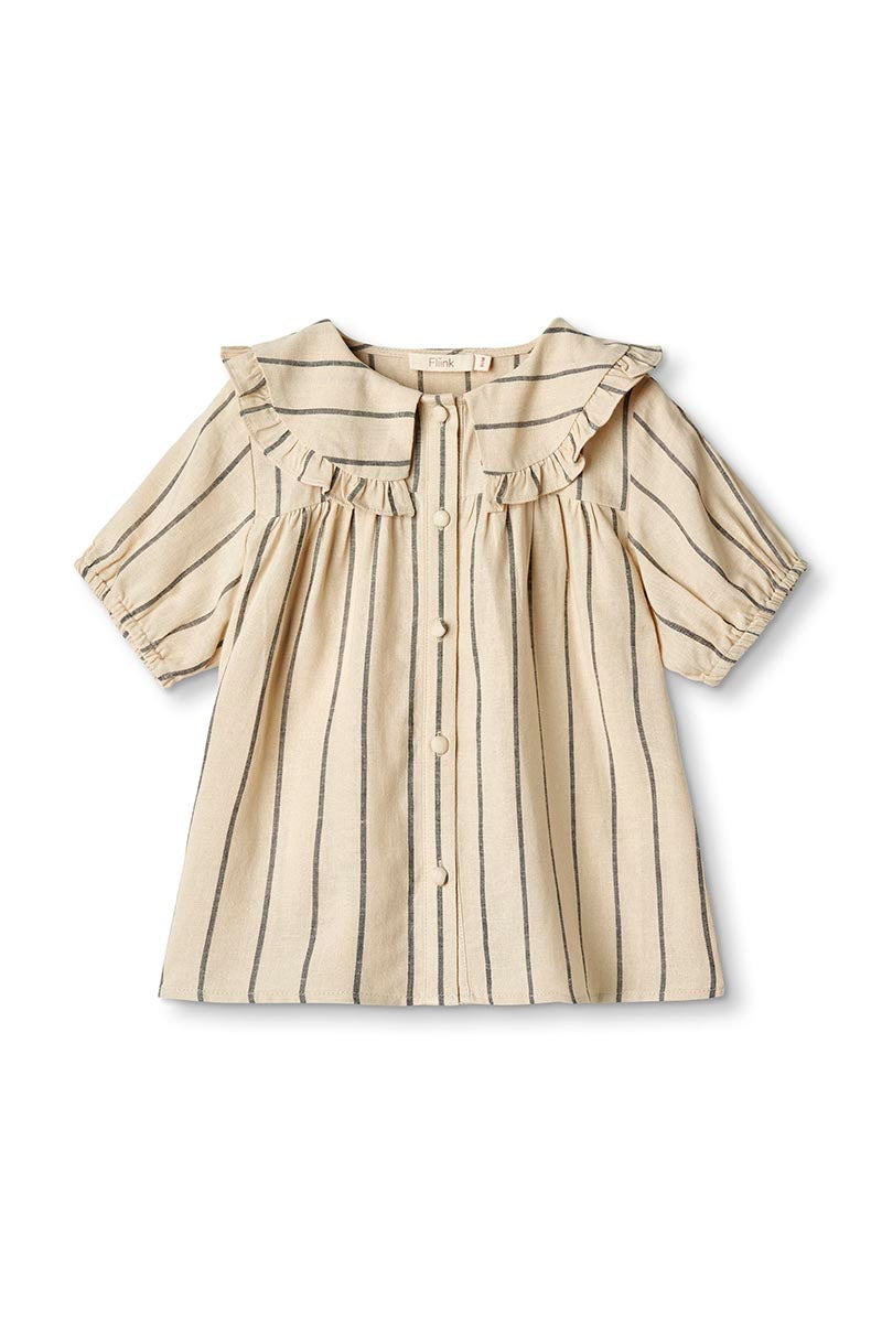 Fliink - Vira shirt blouse - Sandshell/magnet stripe