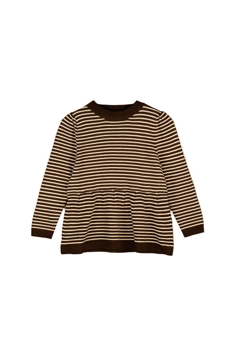 Fliink - Favo peplum bluse - Chicory coffee