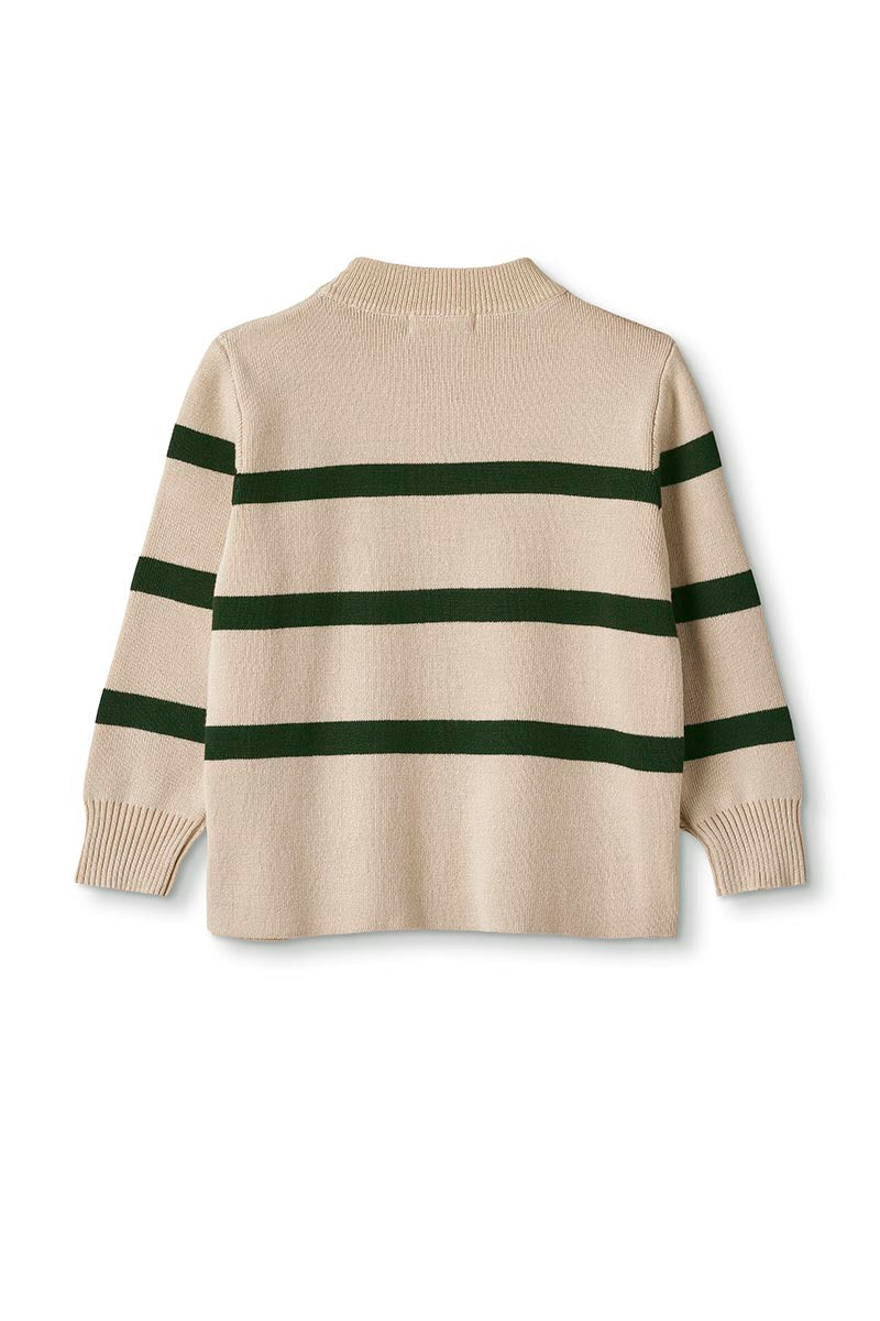 Fliink - Stripe pullover - Sandshell/pinegrove