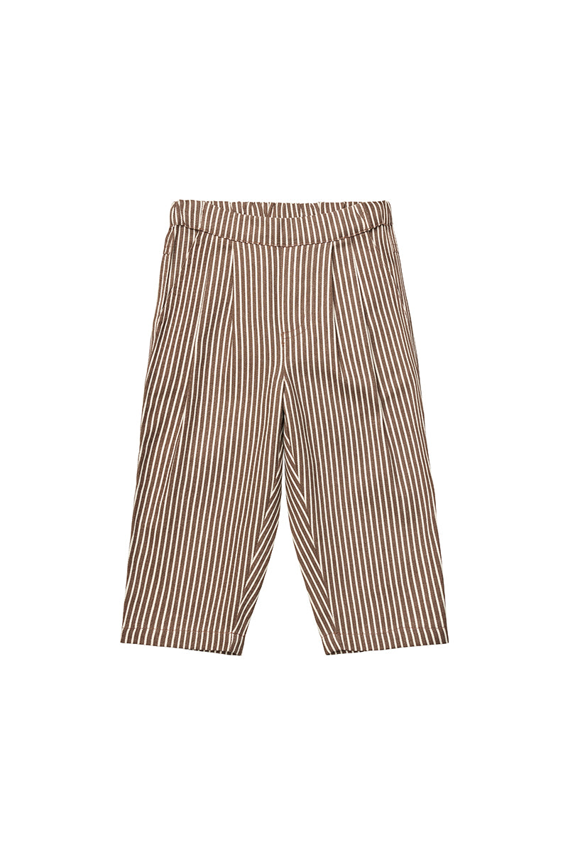Flöss - Bob bukser - Roast brown stripe
