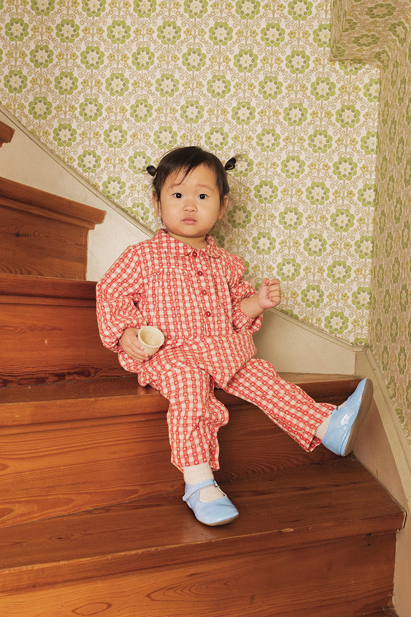 Flöss - Ally onesie - Heart gingham