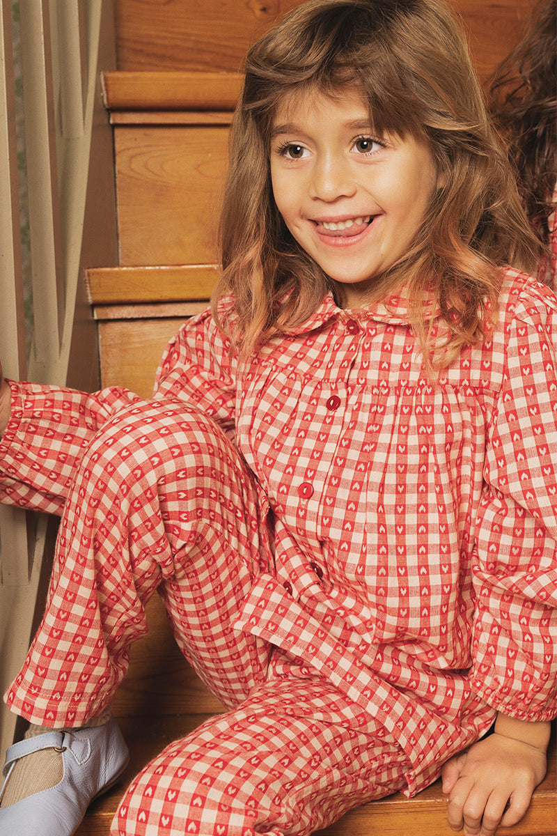 Flöss - Ally skjorte - Heart gingham