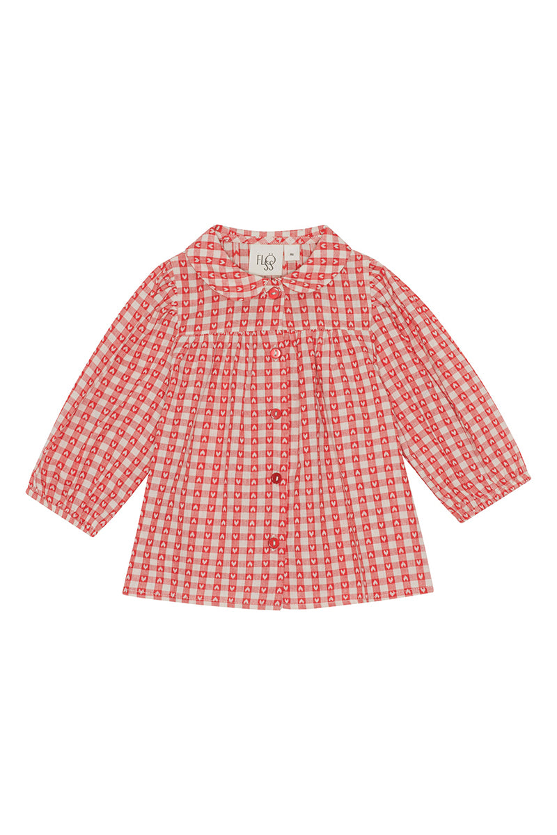 Flöss - Ally skjorte - Heart gingham