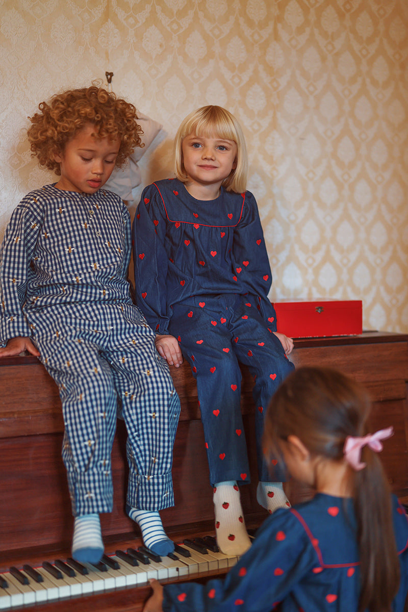 Flöss - Amee pants - Mid blue heart