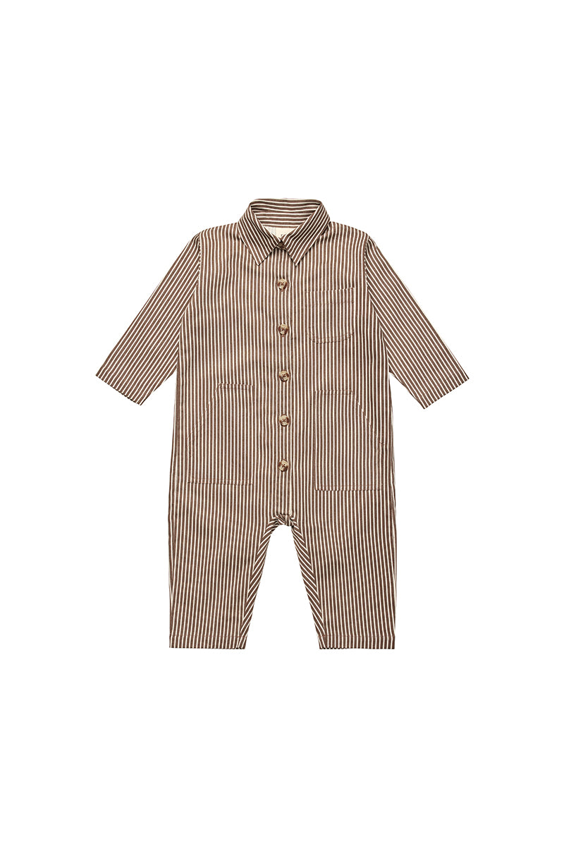 Flöss - Bob onesie - Roast brown stripe