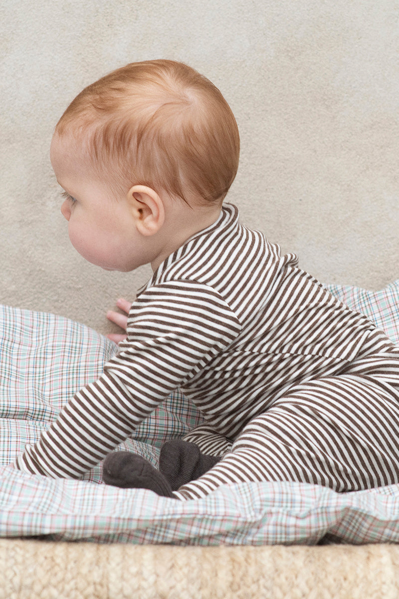 Serendipity - Baby body - Chestnut/Offwhite