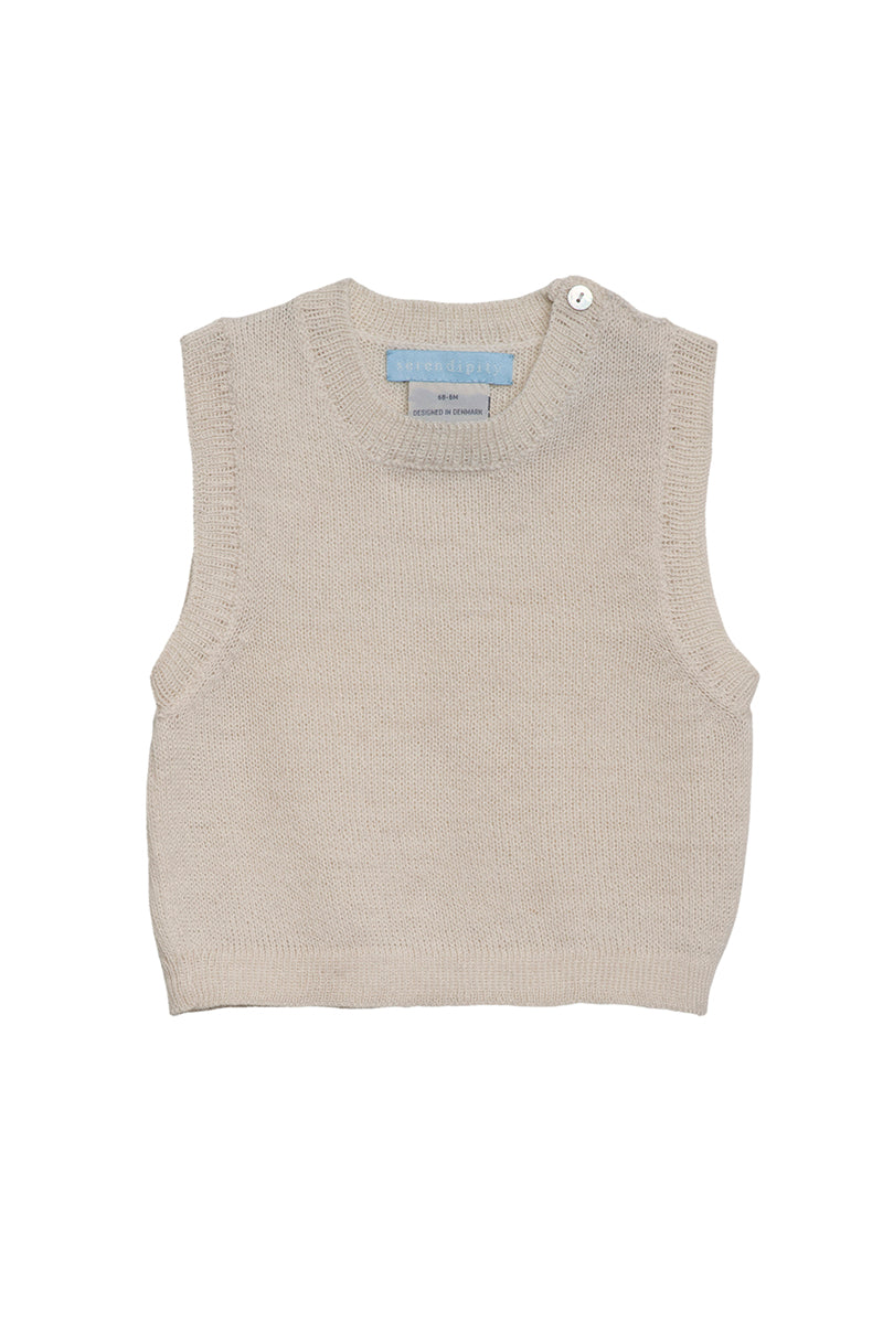 Serendipity - Alpaca baby vest - Natural