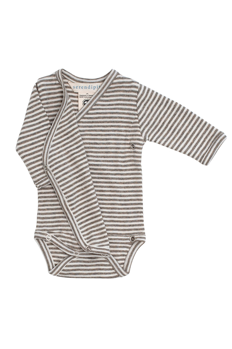 Serendipity - Newborn wrap body - Taupe/Offwhite