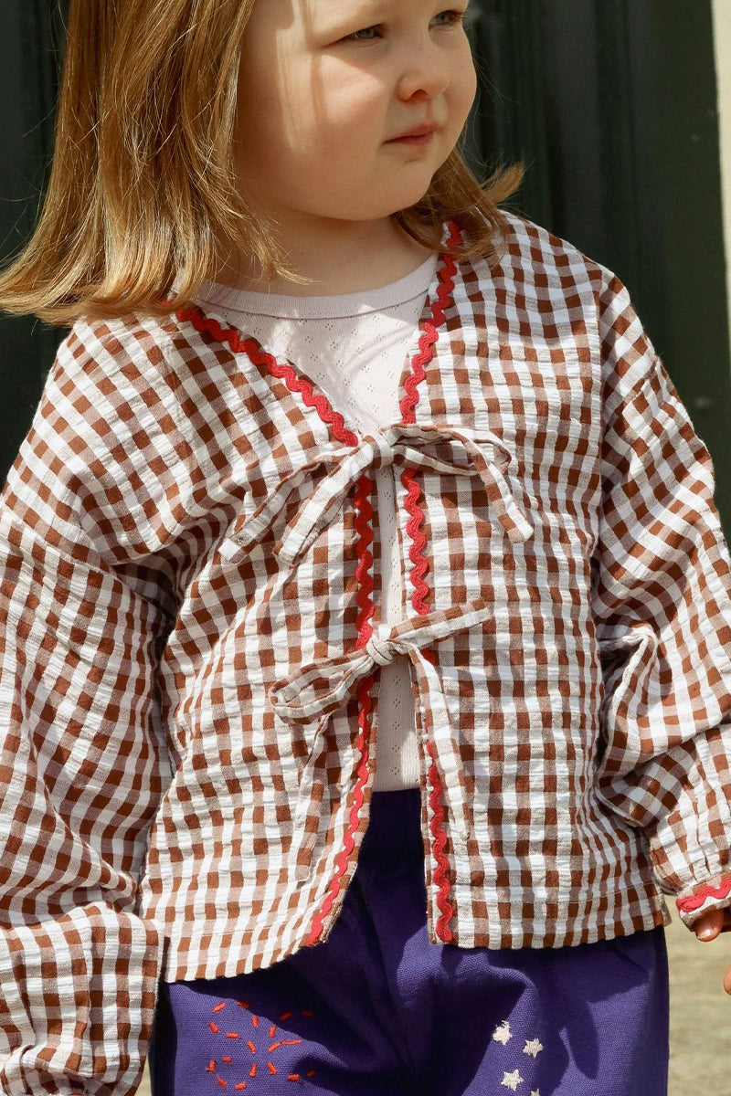 Sissel Edelbo - Astrid top - Brown checks