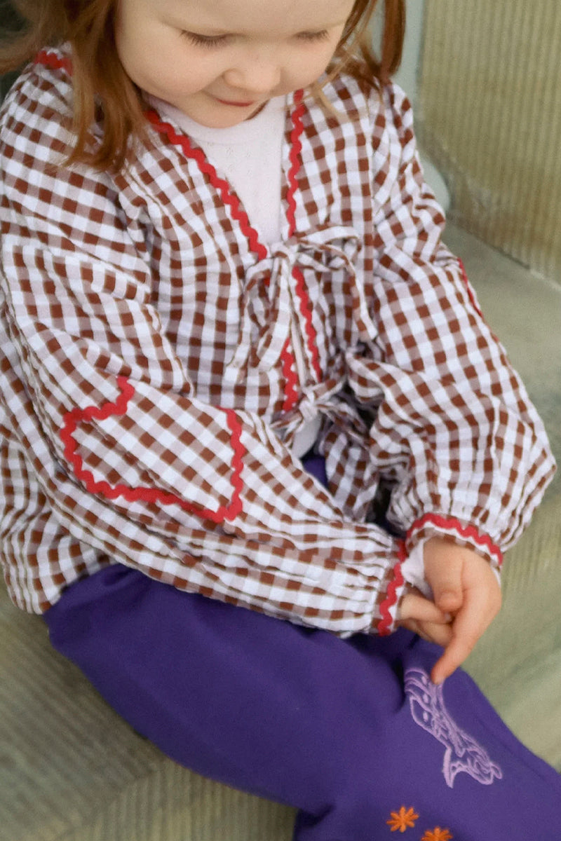 Sissel Edelbo - Astrid top - Brown checks