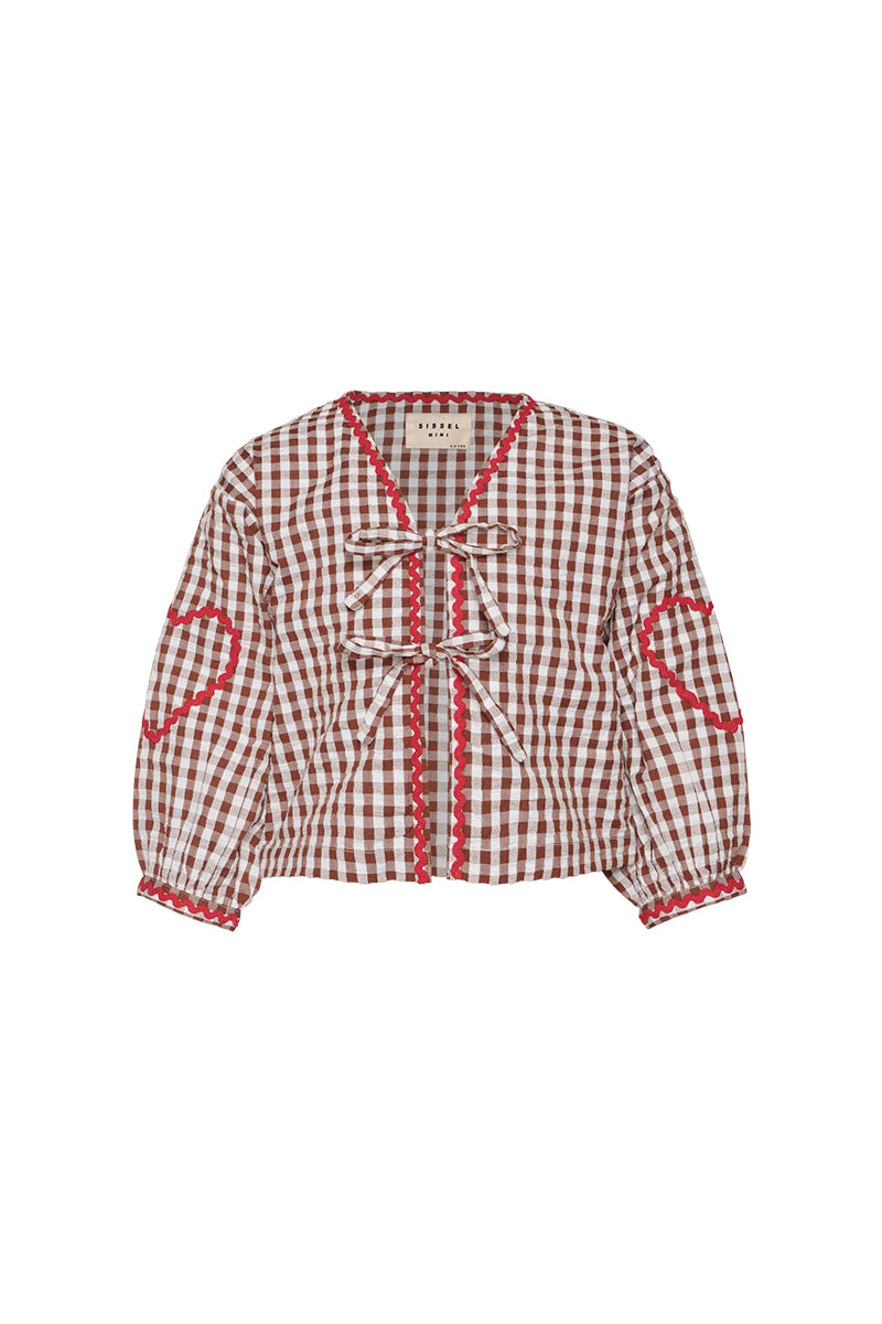 Sissel Edelbo - Astrid top - Brown checks