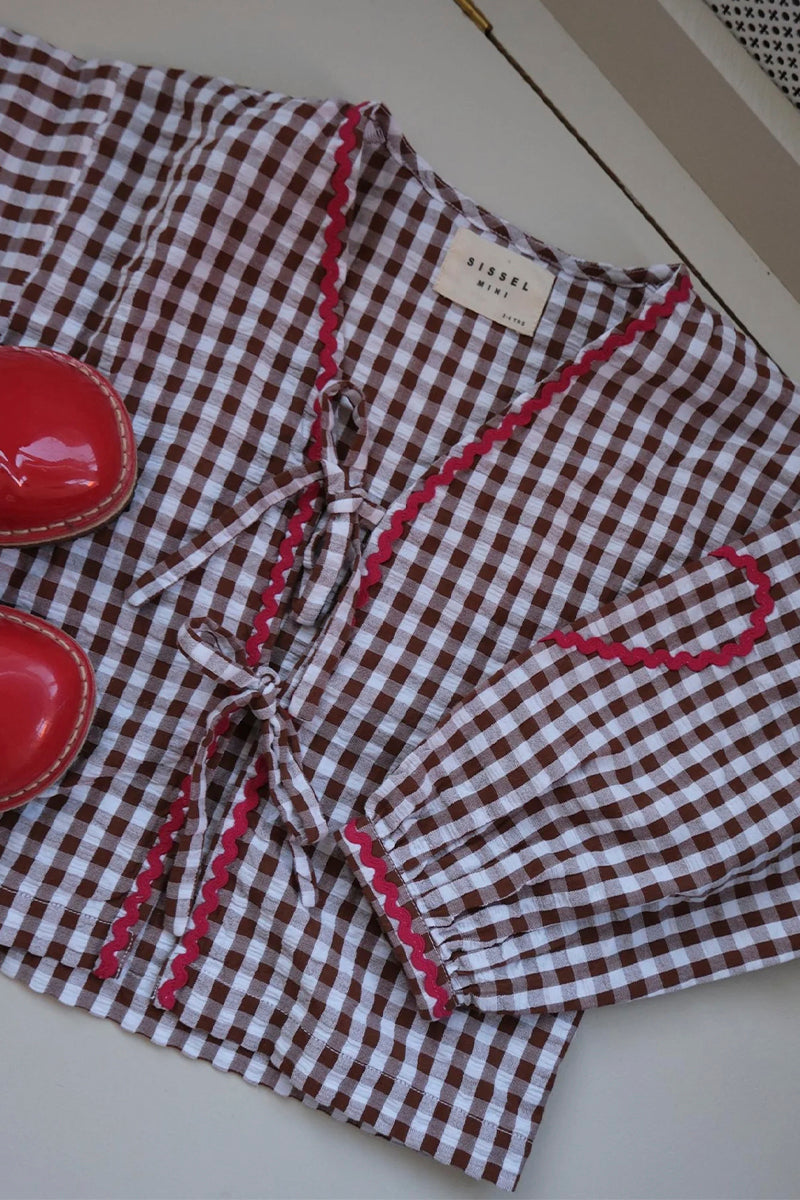 Sissel Edelbo - Astrid top - Brown checks
