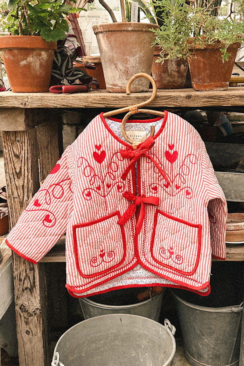Sissel Edelbo - Penny mini jacket - Red stripes