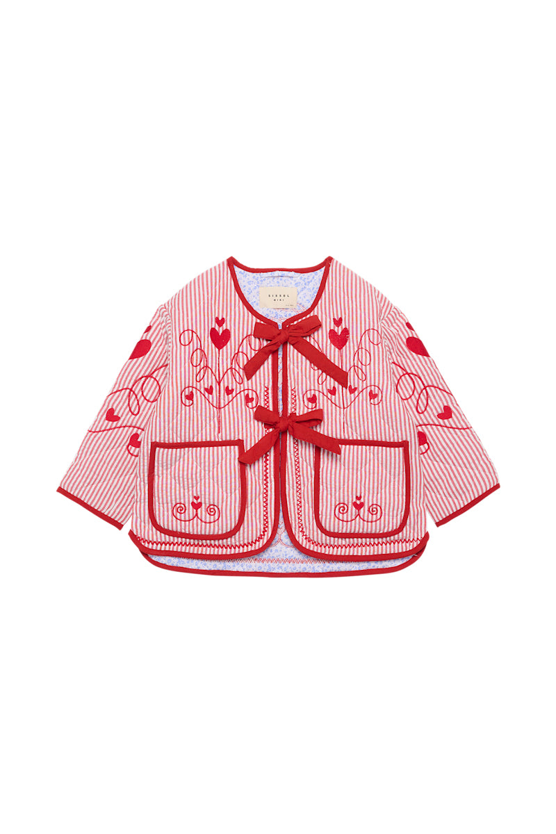 Sissel Edelbo - Penny mini jacket - Red stripes