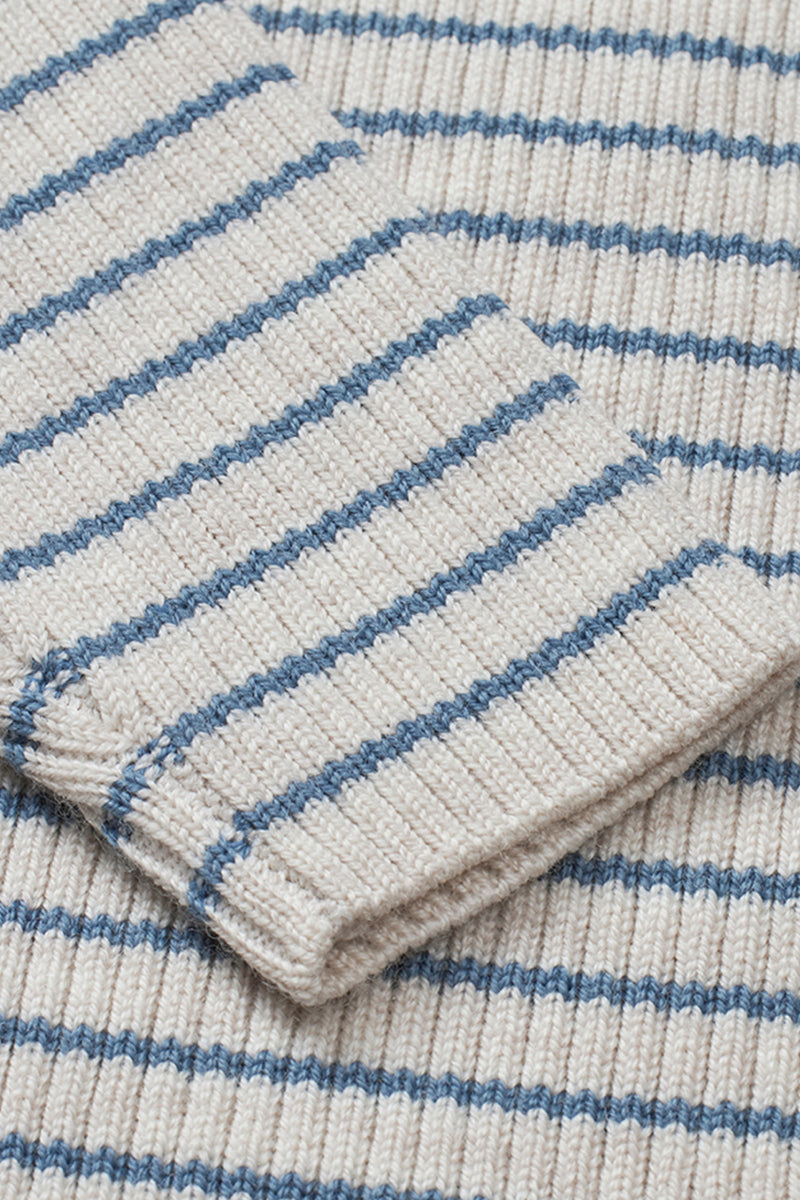 Flöss - Flye sweater uld - Oat melange/stone