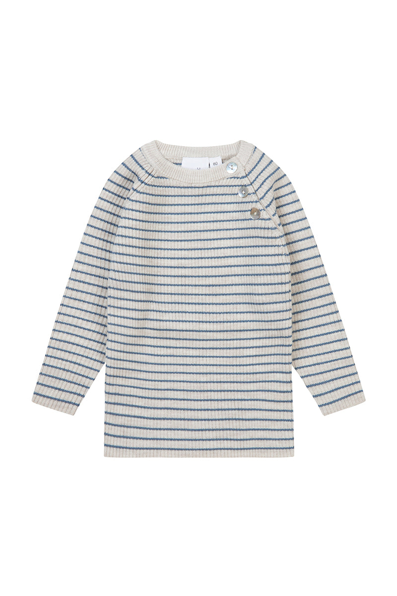 Flöss - Flye sweater uld - Oat melange/stone