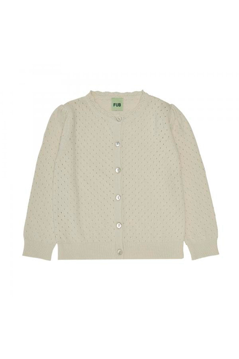 FUB - Baby pointelle cardigan - Ecru
