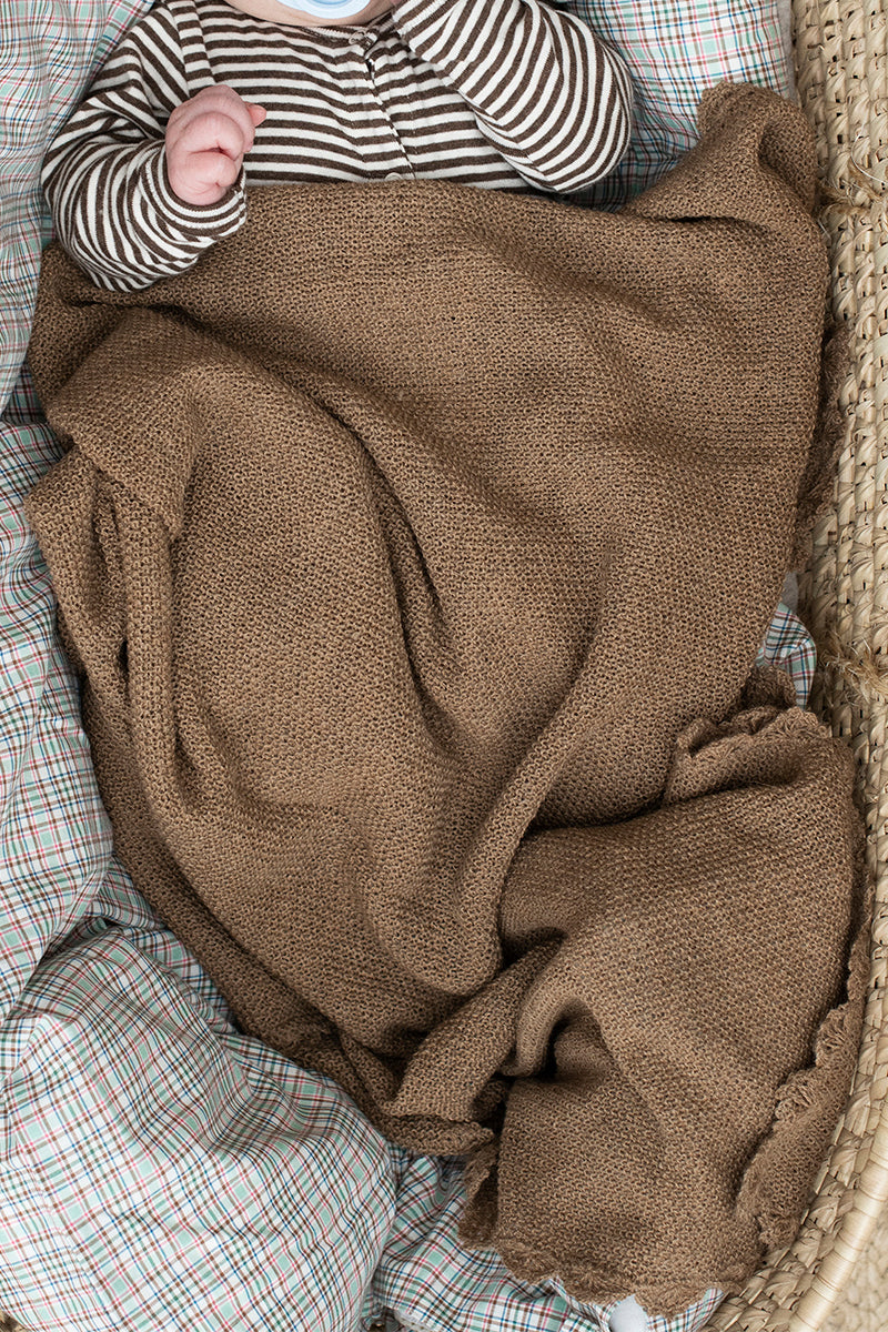 Serendipity - Alpaca baby tæppe - Hazelnut