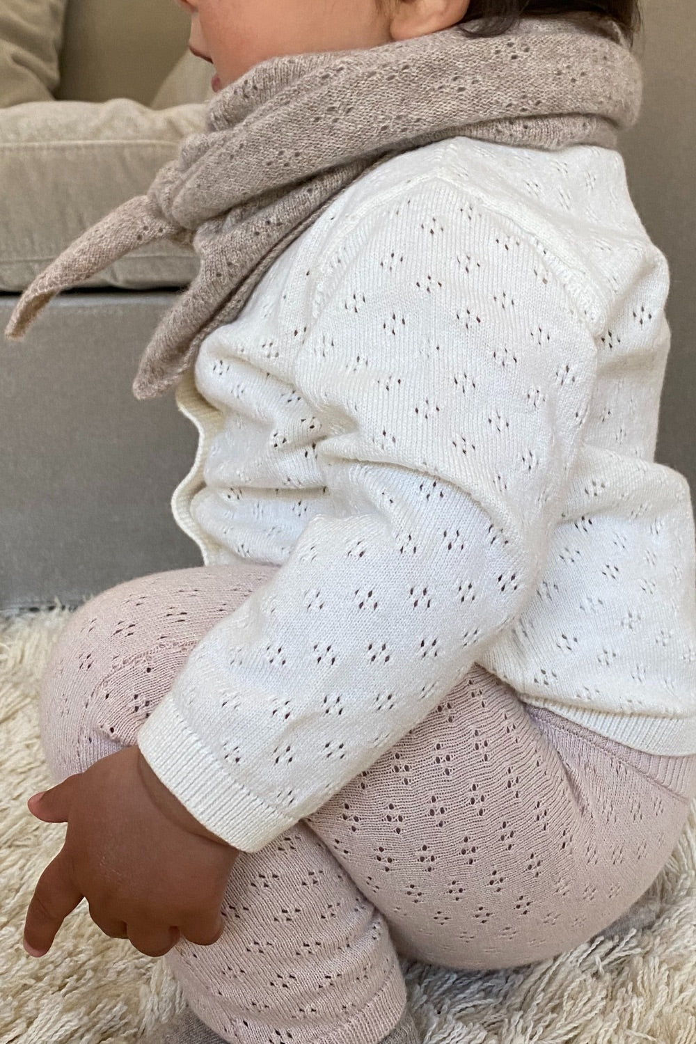 Little O'tay - Nessa Scarf Pointelle - Sand
