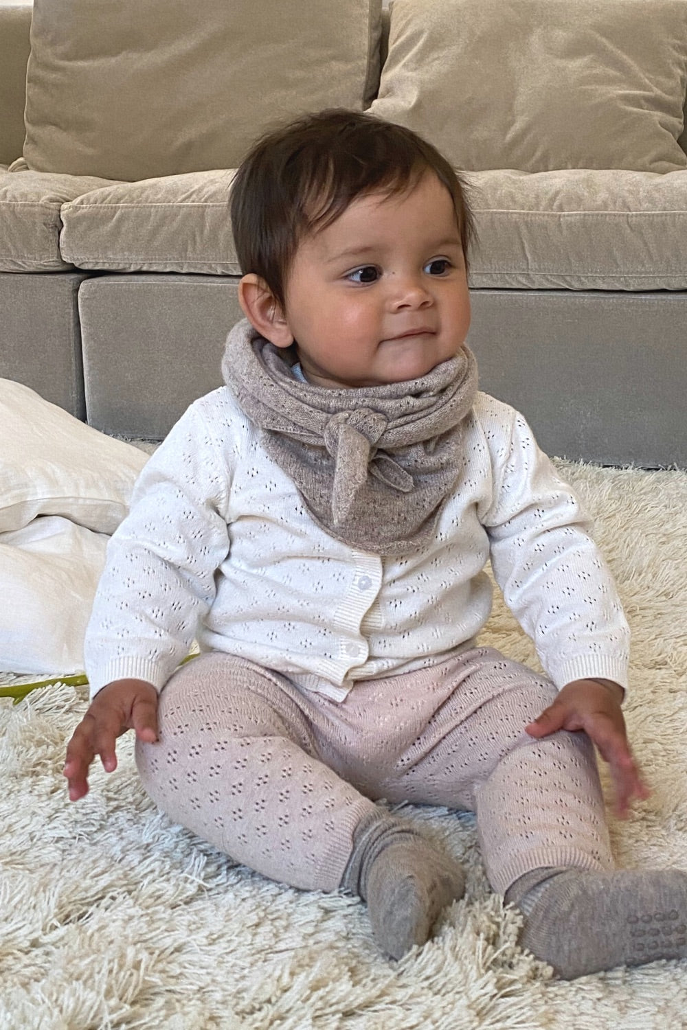 Little O'tay - Nessa Scarf Pointelle - Walnut