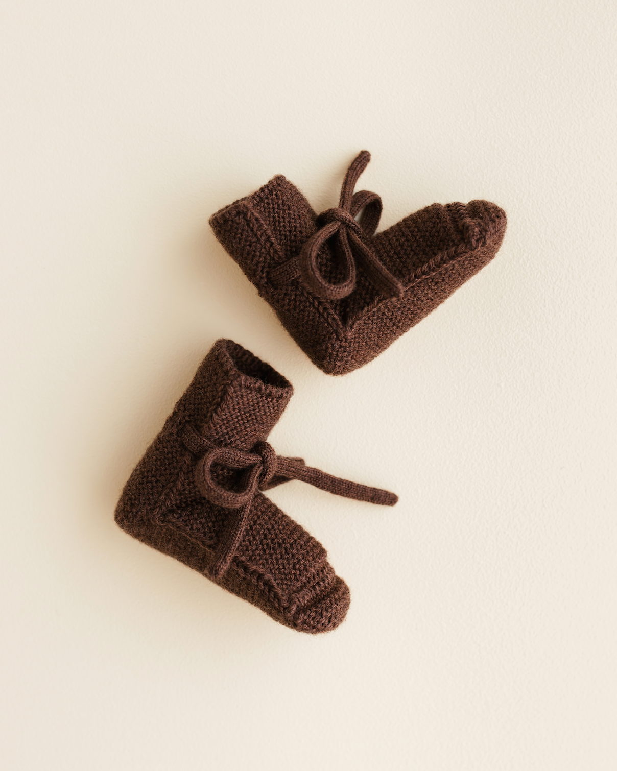 Hvid - Uld Futter - Dark Brown