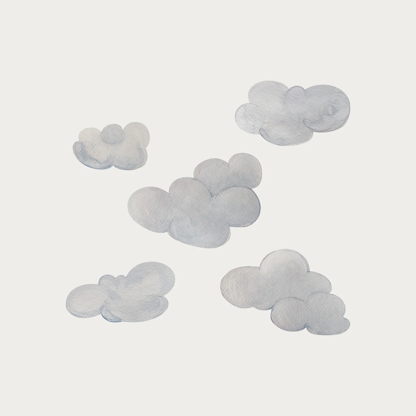 Atlas & August - Wallsticker - Hvide skyer
