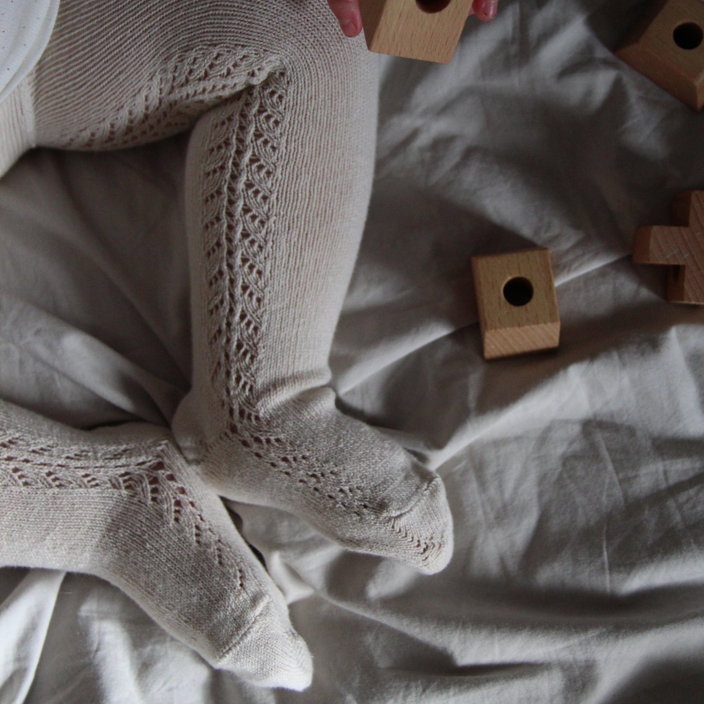Cóndor - Strømpebukser med hulmønster - Linen