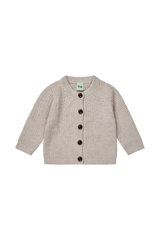Baby - Struktur cardigan - Taupe melange
