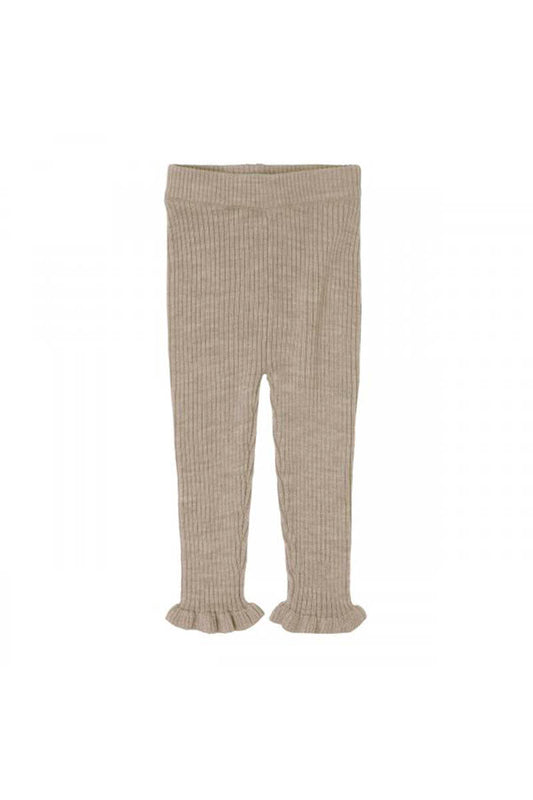 FUB - Baby ruffle leggings - Oat melange