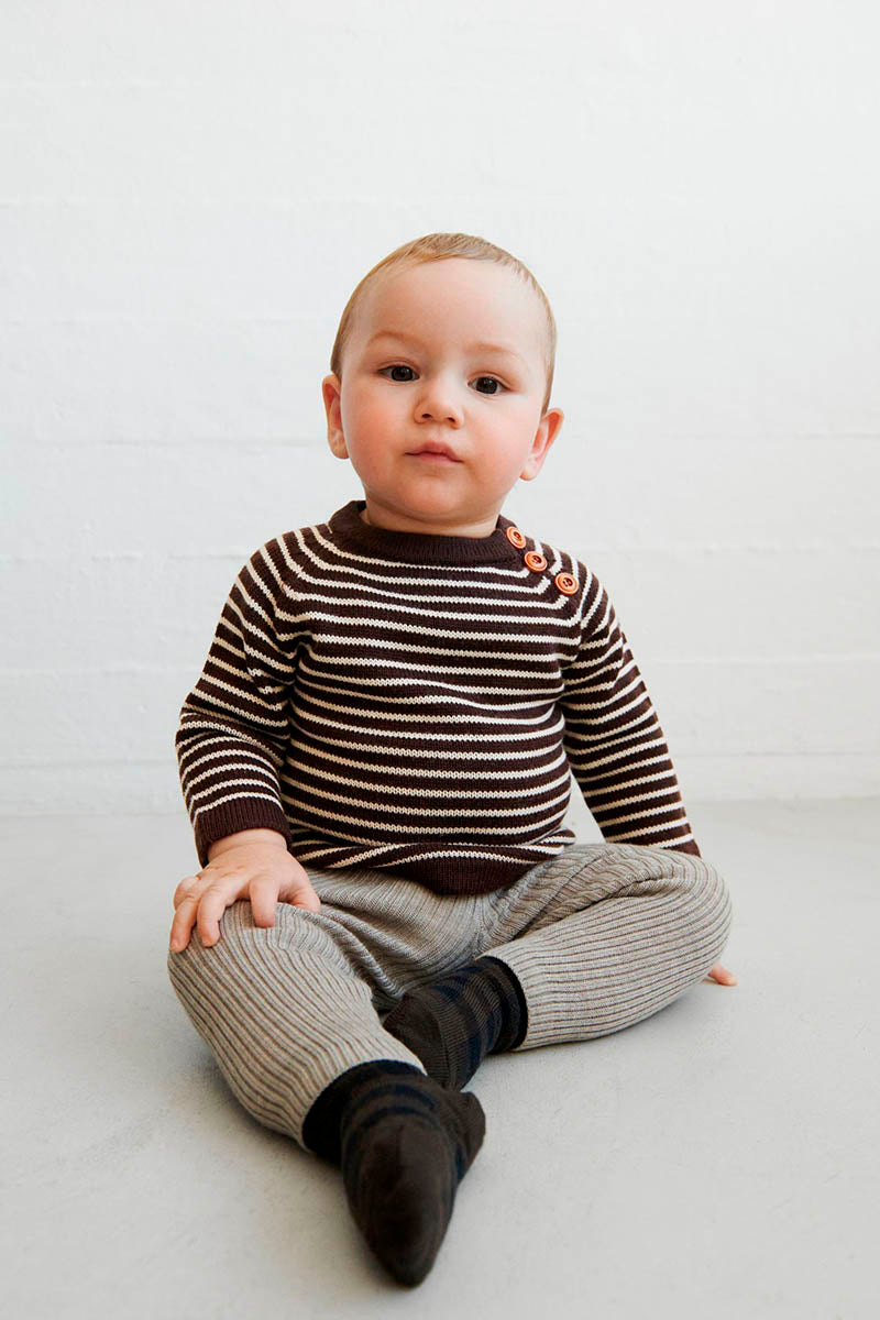 FUB - Baby trøje - Ecru/mocca