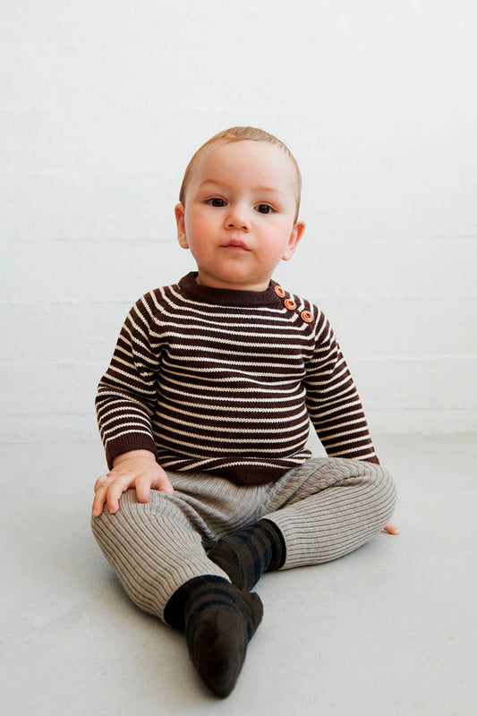 FUB - Baby trøje - Ecru/mocca