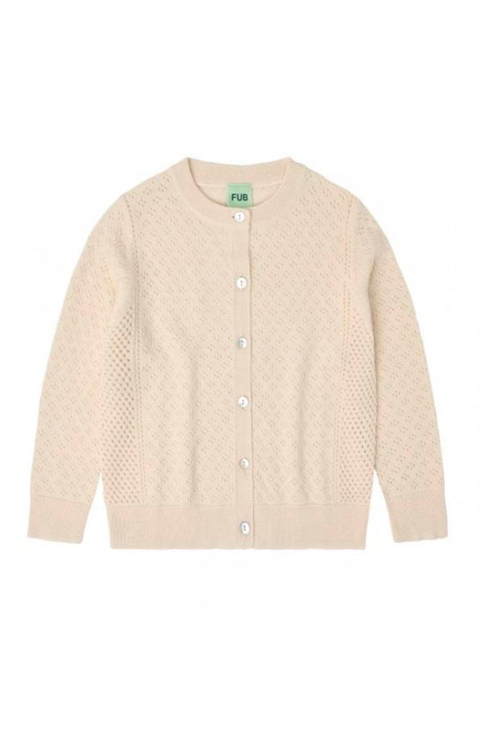 FUB - Pointelle cardigan - Ecru