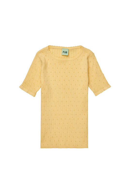 FUB - Pointelle t-shirt - Vanilla