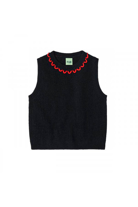 FUB - Lambswool vest - Dark navy