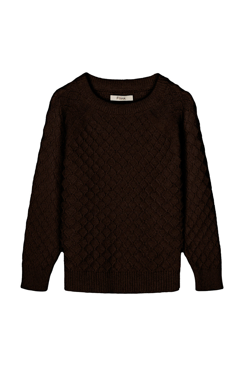 Fliink - Benna square pullover - Chicory coffee