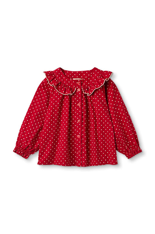 Fliink - Dolly dot skjorte - Pompeian red