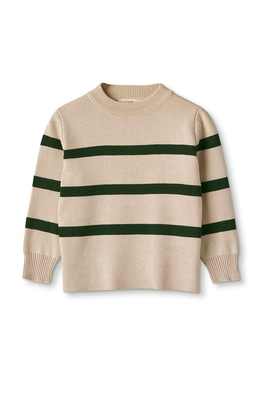 Fliink - Stripe pullover - Sandshell/pinegrove